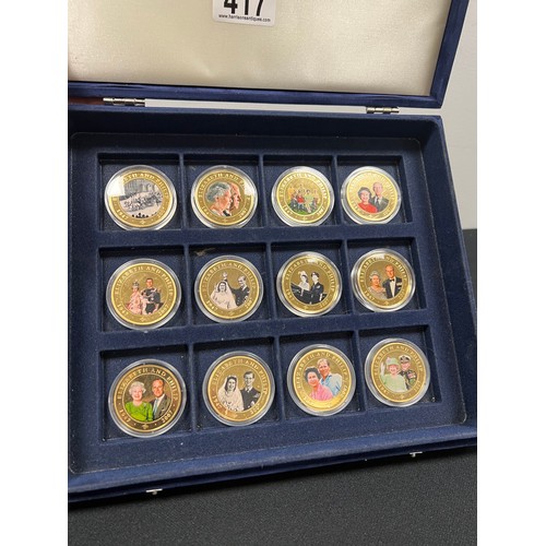 417 - Queen elizabeth commemortive proof set in case