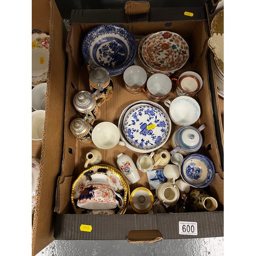 600 - 2 Box's of victorian & later pottery