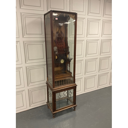 Impressive art nouveau revolving church clock over 6ft tall base A/F