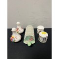 Shelley toast rack, Coalport salt and pepper pot, Royal Crown Derby ...