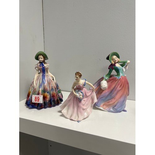 89 - 3 Royal doulton figures