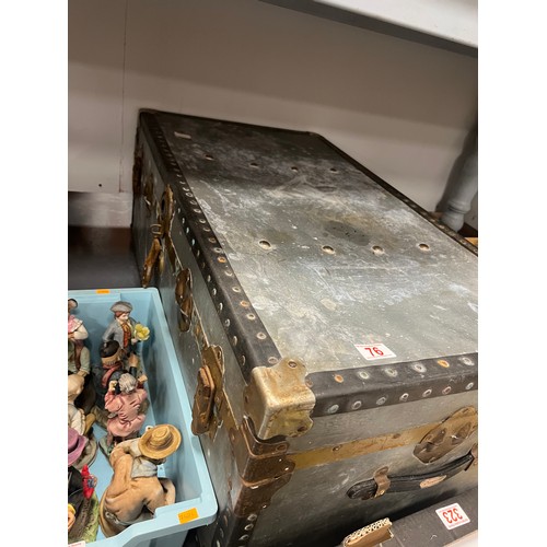 76 - Large metal trunk