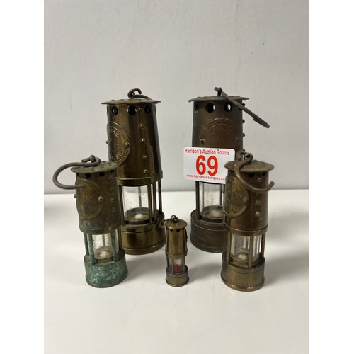 69 - 6 Assorted 20thC century miners lamps