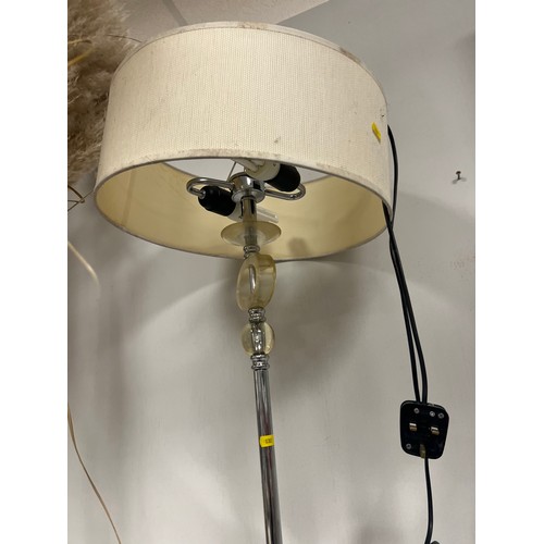 214 - Chrome table lamp & shade