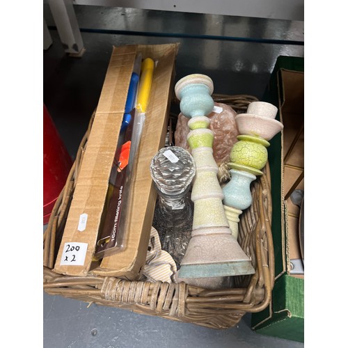 200 - 1 Basket + 1 box misc
