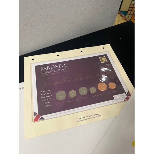 160 - 13 Coin & stamp covers uncirculated
