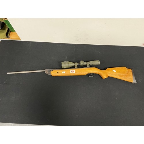 104 - Vintage air rifle with scope