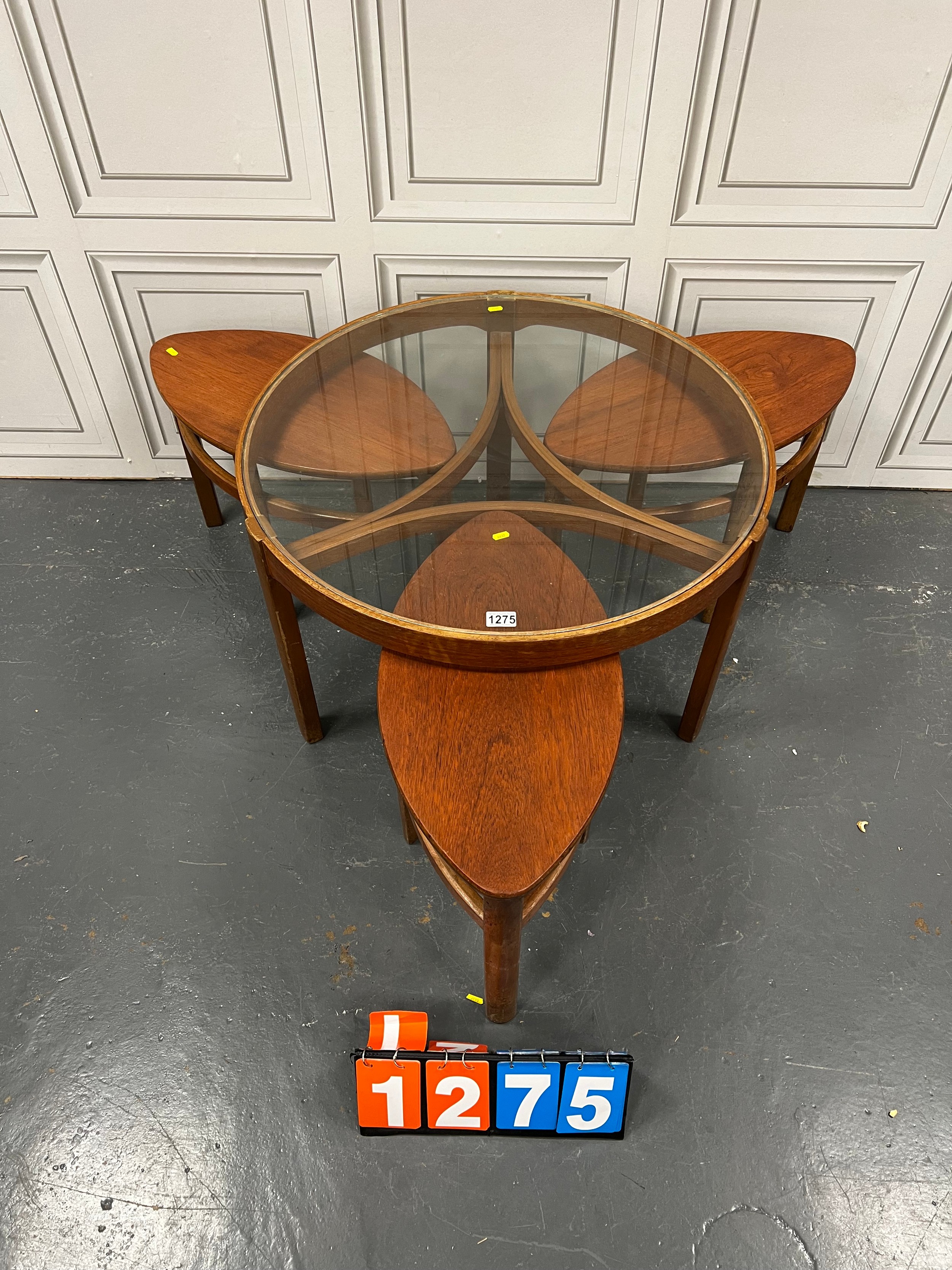 Nathan trinity mid century nesting tables