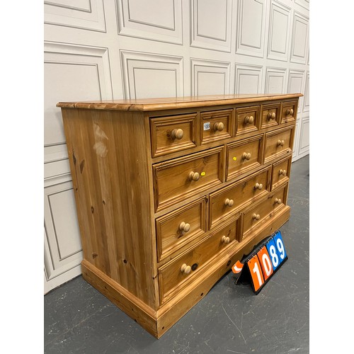 Solid pine multi drawer chest