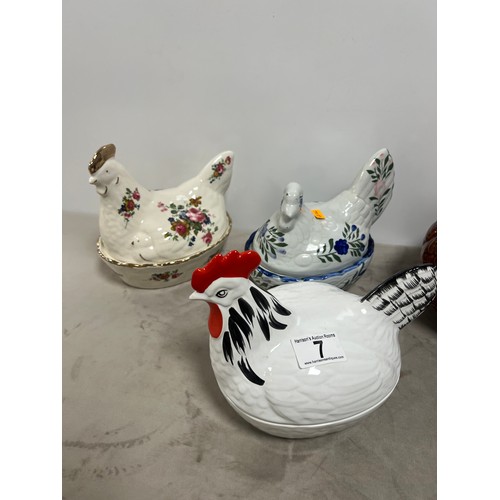 7 - 4 Vintage hen egg holders