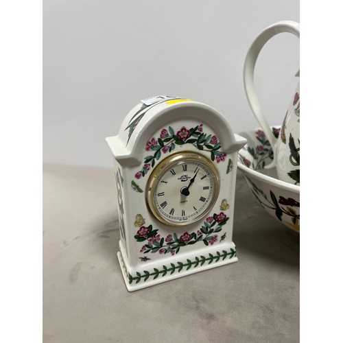 16 - Portmeirion jug & bowl + clock