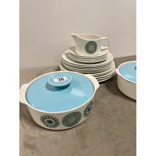 36 - Mid century Meakin dinner service