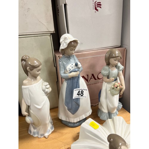48 - 4 Boxed Nao by Lladro figures
