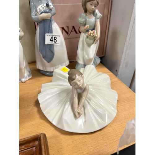 48 - 4 Boxed Nao by Lladro figures