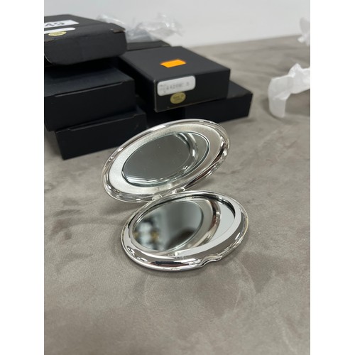 49 - collection silver plated compacts boxed