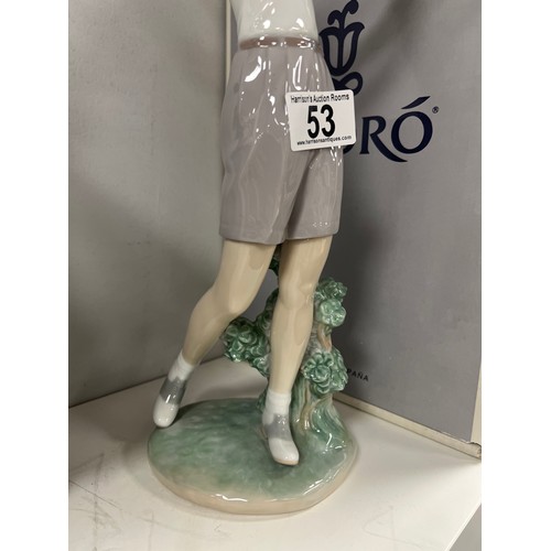 53 - Large Lladro ladies golfer figure boxed  Retired in 2004