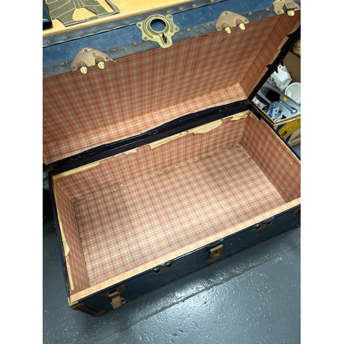 56 - large vintage trunk with original label