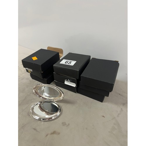 65 - Collection boxed plated mirror
