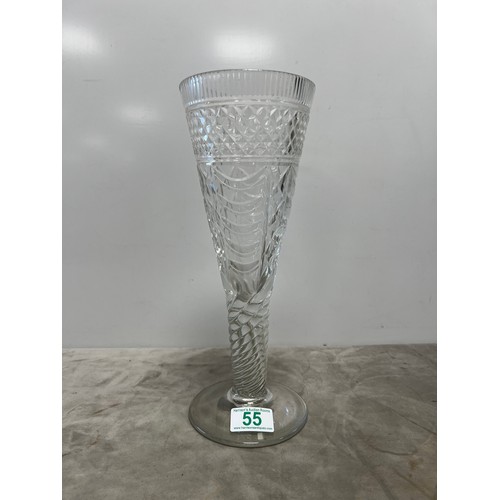 55 - Early cut glass vase