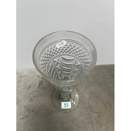 55 - Early cut glass vase