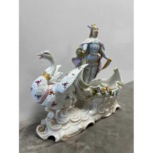 41 - 20th century Porcelain 'swan king' figure