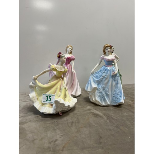 35 - 4 Royal doulton ladies