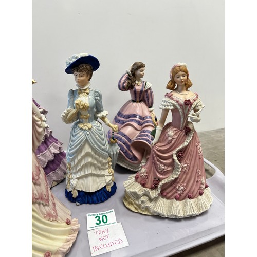 30 - 5 Wedgwood lady figurines