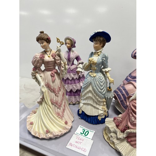 30 - 5 Wedgwood lady figurines