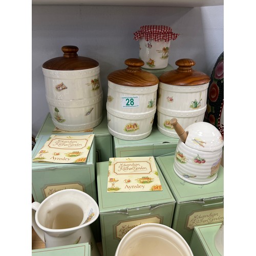 28 - Large collection of aynsley 'Edwardian kitchen garden pottery