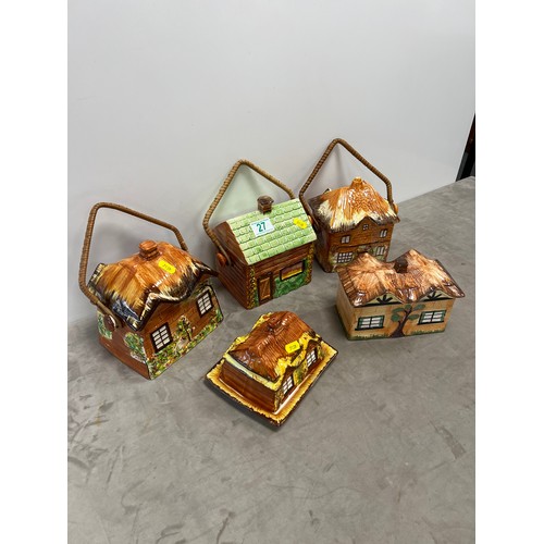 27 - 5 1940'S Price brothers cottage wares pieces