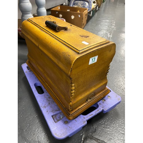 13 - Vintage sewing machine in case