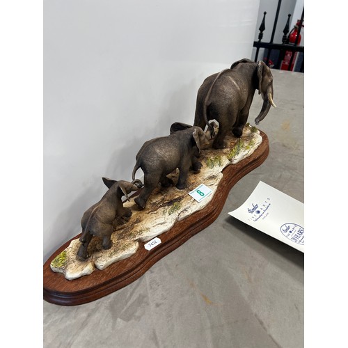 8 - Border fine arts 'follow my leader' elephant family