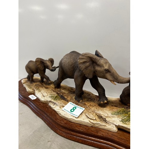 8 - Border fine arts 'follow my leader' elephant family