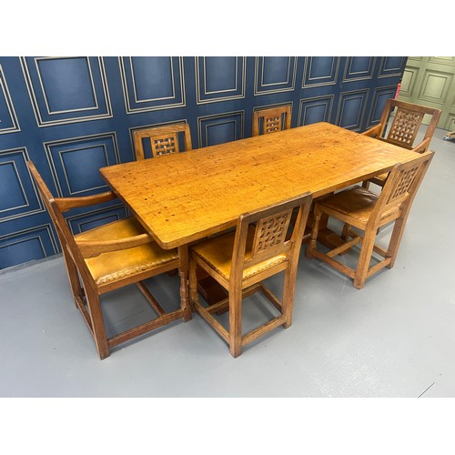 Robert Thompson Mouseman table & 6 chairs