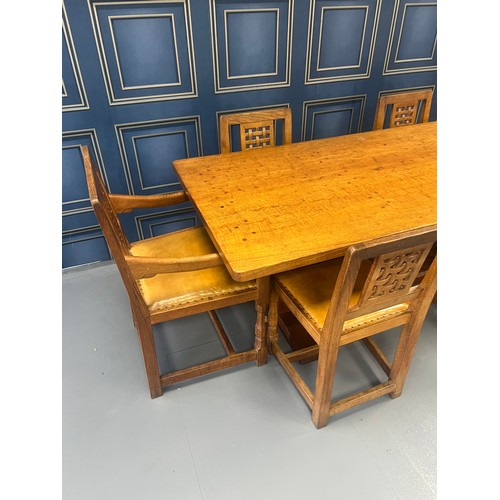 Robert Thompson Mouseman table & 6 chairs