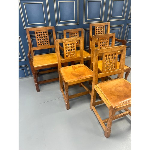 Robert Thompson Mouseman table & 6 chairs