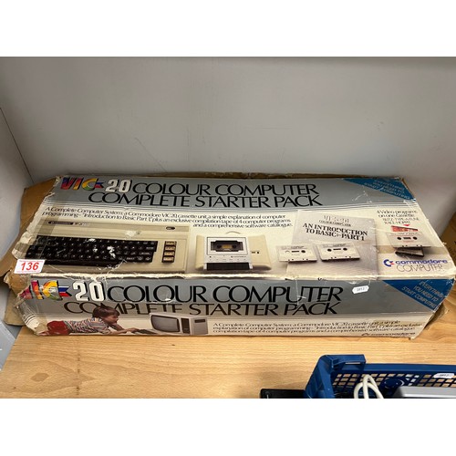 Vintage Boxed Commodore Vic 20 colour computer starter pack