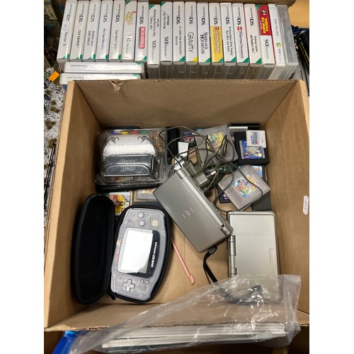 Box Nintendo GameBoy consoles plus games