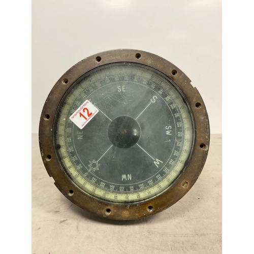 World War II aviation or marine compass likely Sperry gyro compass ...