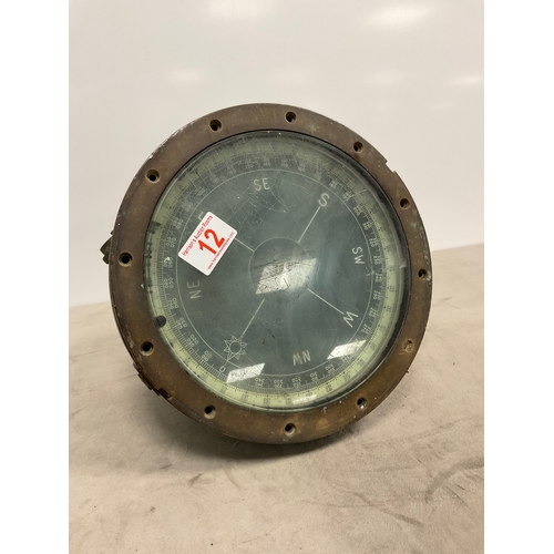 World War II aviation or marine compass likely Sperry gyro compass ...