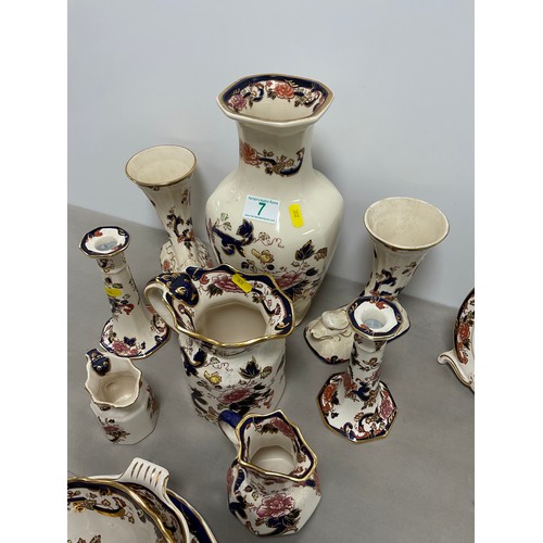 7 - Quantity of Mason’s blue Mandelay Pottery