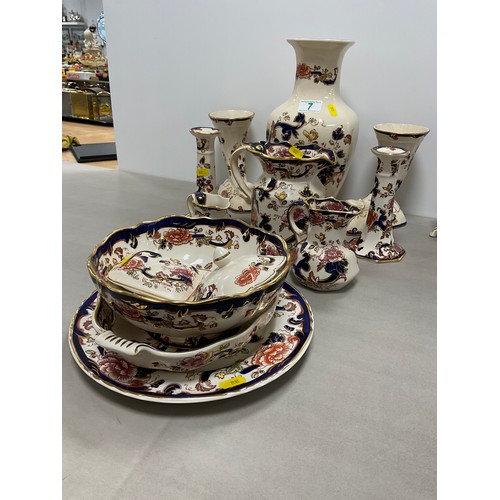 7 - Quantity of Mason’s blue Mandelay Pottery