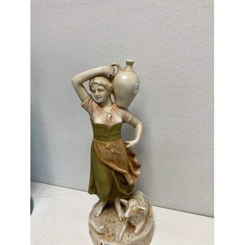 16 - Royal Dux Water carrier with Lamb.
