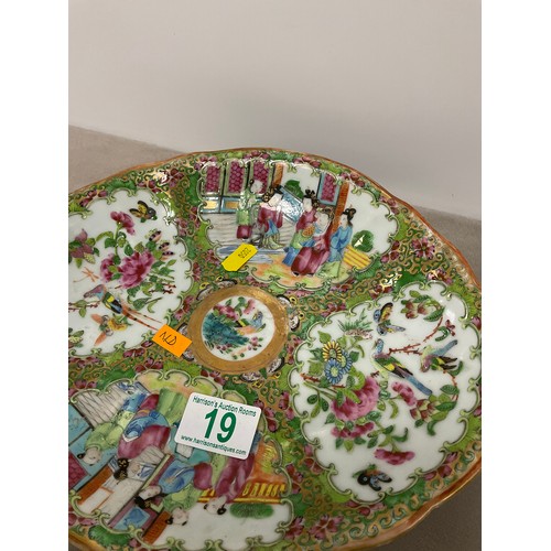 19 - Chinese Famille Rose Pattern Hanging wall plate