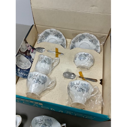 41 - Vintage silver maple bone China teasmade Companion in original box + Extra China