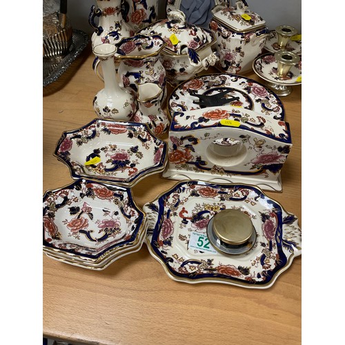 52 - Large quantity, Mason’s Blue  mandalay pottery