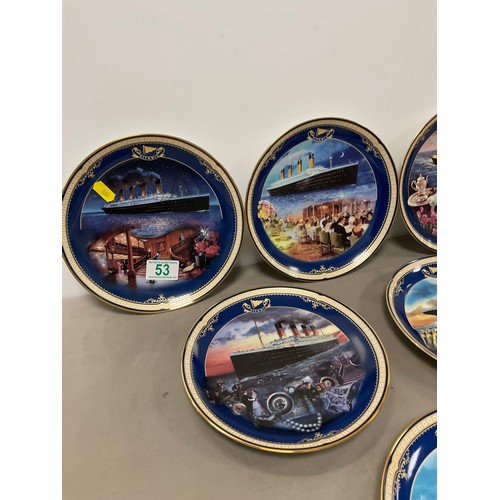 53 - Six limited edition Titanic wall plates