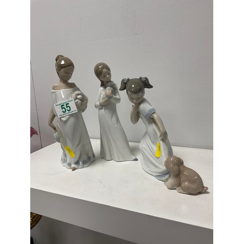55 - Three NAO by Lladro figures