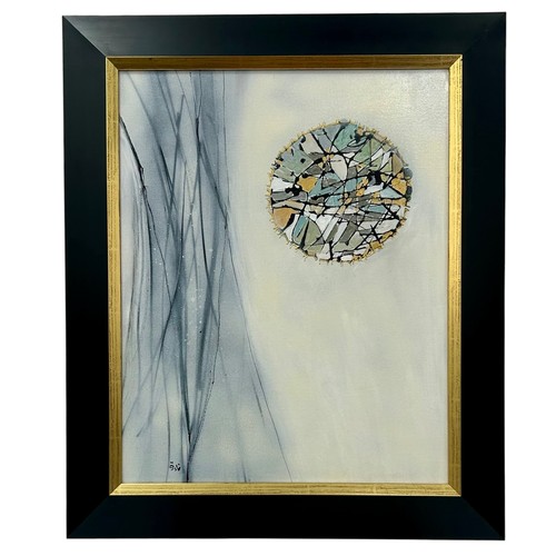 20 - Nadira Azzouz (Iraqi/British 1927-2020), 'Winter', 2010, mixed media on canvas, framed, signed in Ar... 