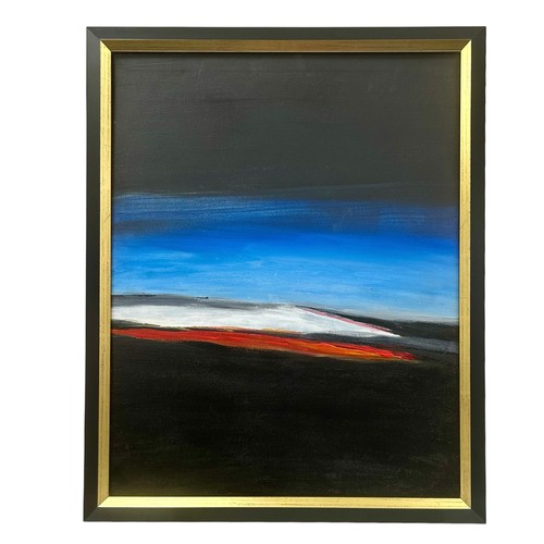 22 - Nadira Azzouz (Iraqi/British 1927-2020), 'Flying At Dawn', 2009, acrylic on canvas, framed, unsigned... 